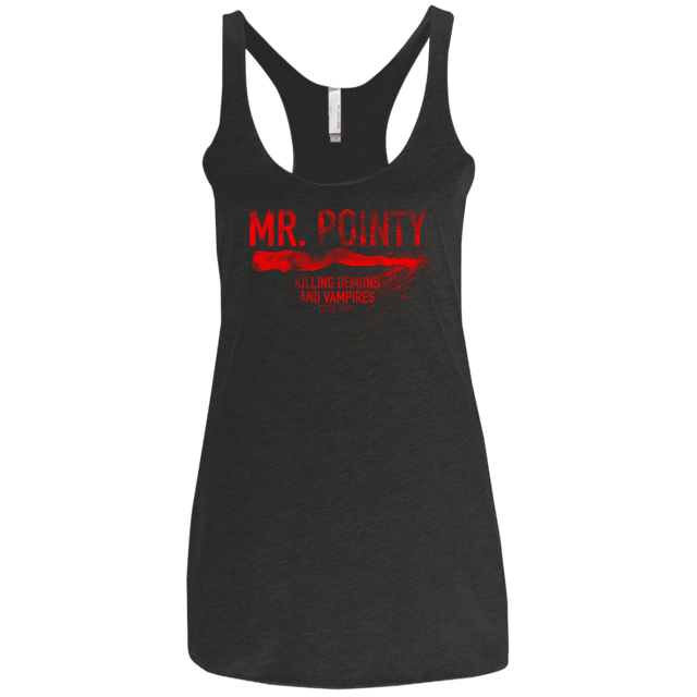T-Shirts Vintage Black / X-Small Mr Pointy Women's Triblend Racerback Tank