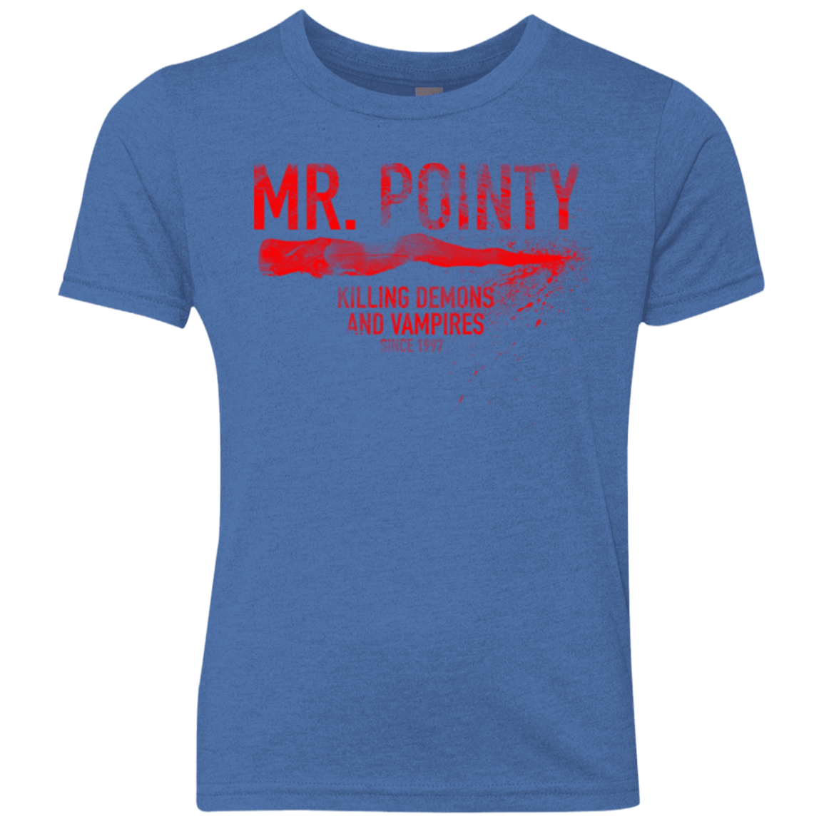 T-Shirts Vintage Royal / YXS Mr Pointy Youth Triblend T-Shirt