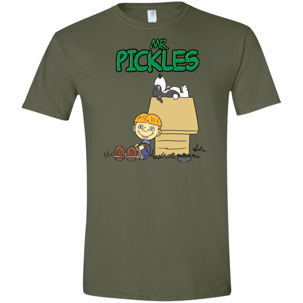 T-Shirts Military Green / S Mr Snopkles Men's Semi-Fitted Softstyle