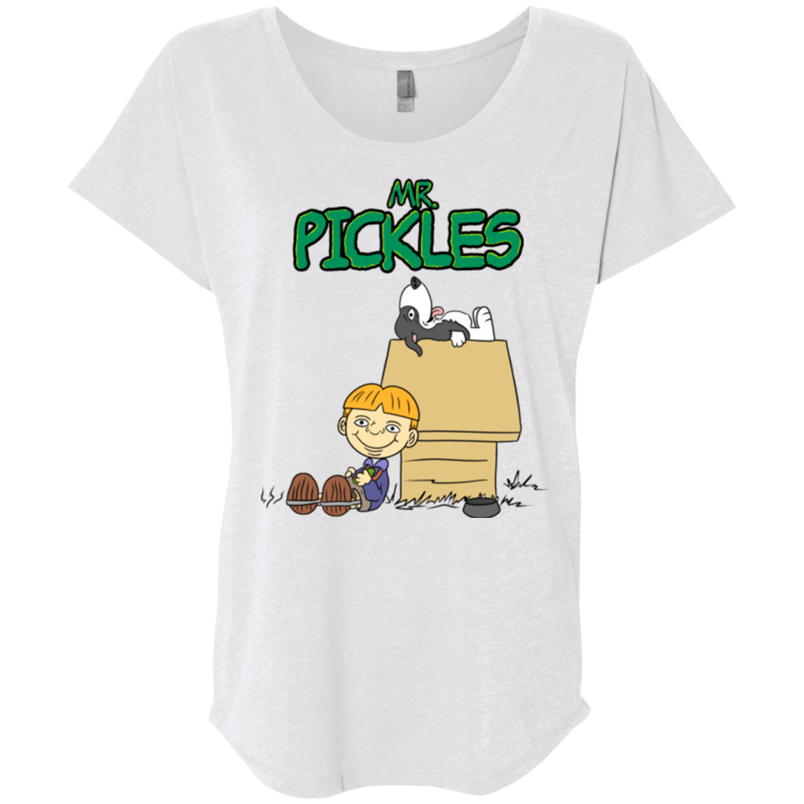 T-Shirts Heather White / X-Small Mr Snopkles Triblend Dolman Sleeve