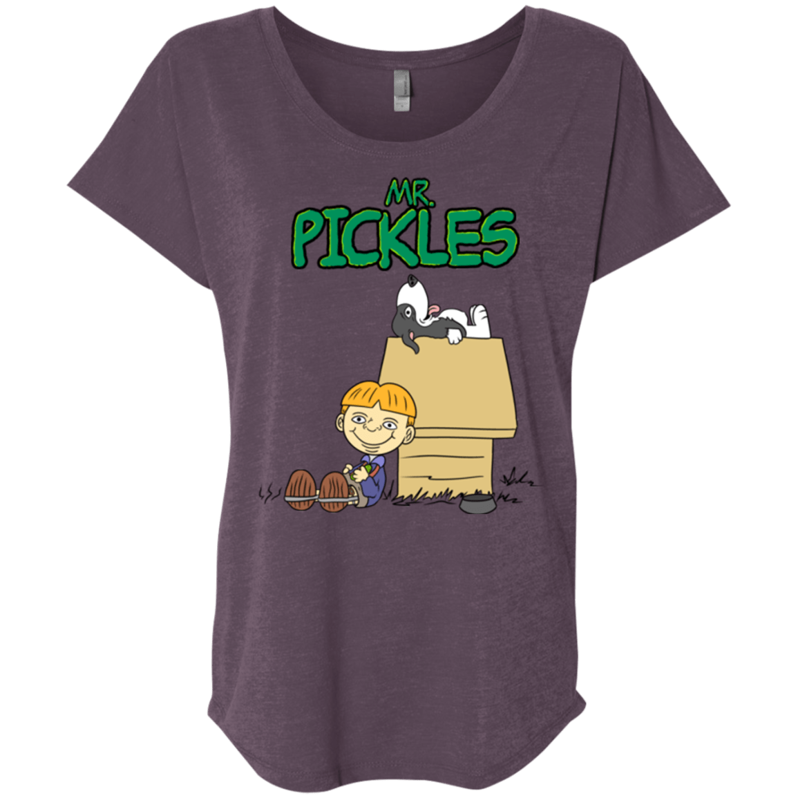 T-Shirts Vintage Purple / X-Small Mr Snopkles Triblend Dolman Sleeve