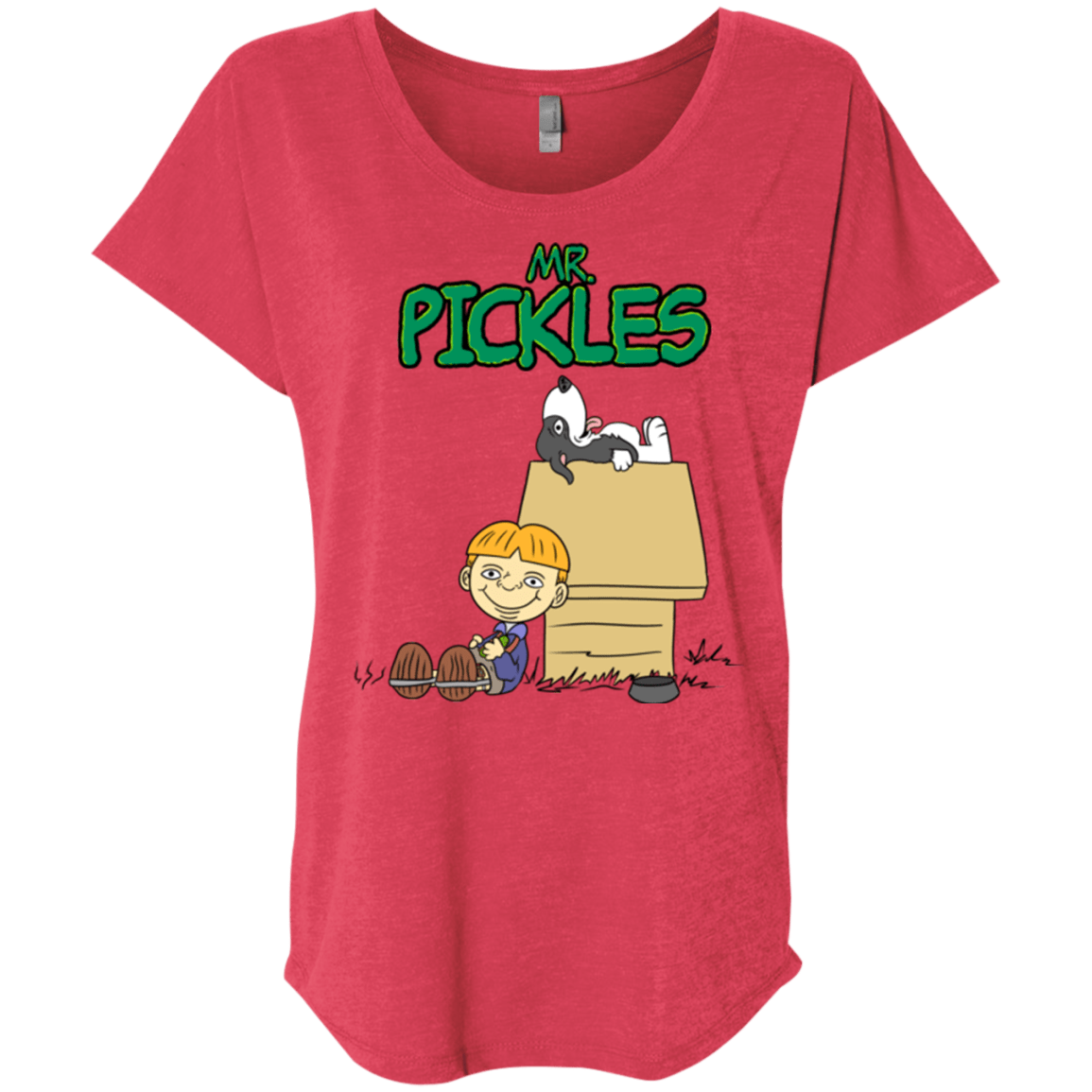 T-Shirts Vintage Red / X-Small Mr Snopkles Triblend Dolman Sleeve