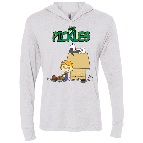 T-Shirts Heather White / X-Small Mr Snopkles Triblend Long Sleeve Hoodie Tee