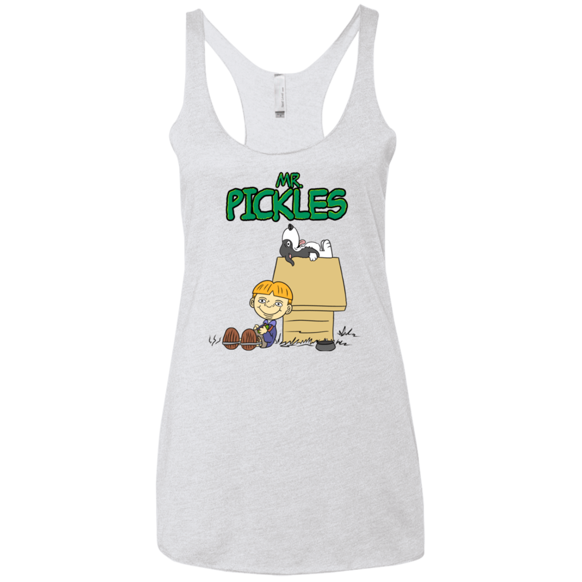 T-Shirts Heather White / X-Small Mr Snopkles Women's Triblend Racerback Tank