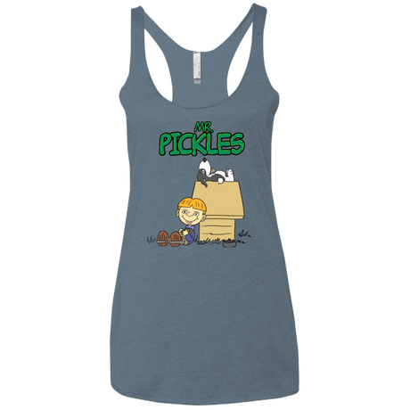 T-Shirts Indigo / X-Small Mr Snopkles Women's Triblend Racerback Tank