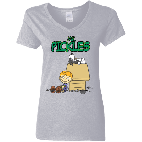 T-Shirts Sport Grey / S Mr Snopkles Women's V-Neck T-Shirt