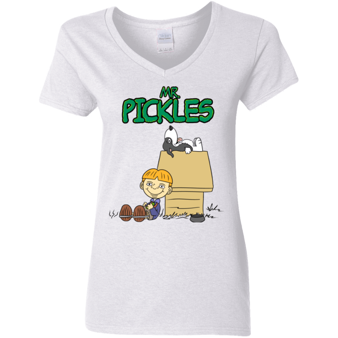 T-Shirts White / S Mr Snopkles Women's V-Neck T-Shirt