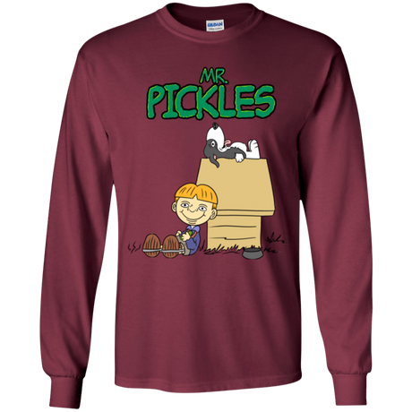 T-Shirts Maroon / YS Mr Snopkles Youth Long Sleeve T-Shirt