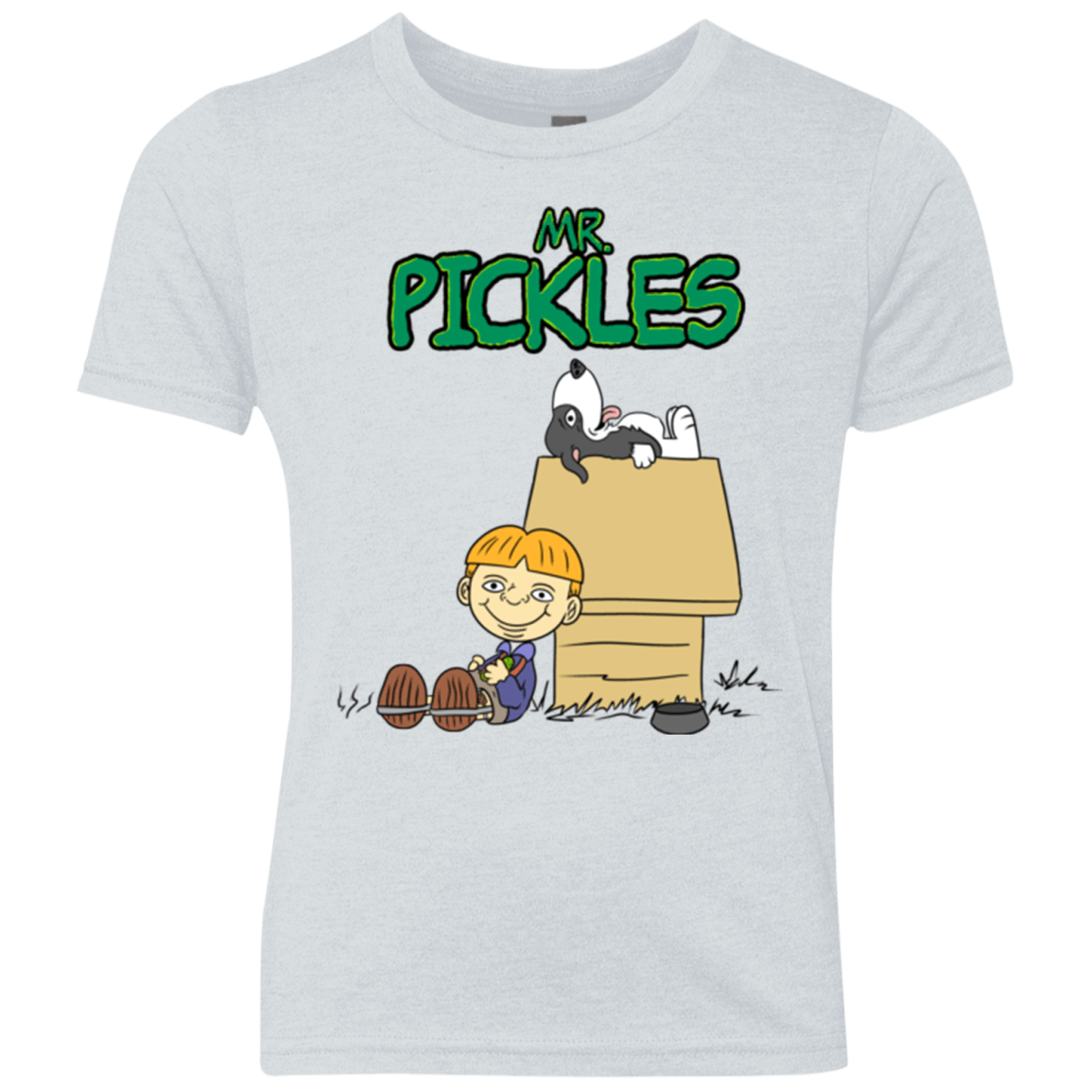 T-Shirts Heather White / YXS Mr Snopkles Youth Triblend T-Shirt