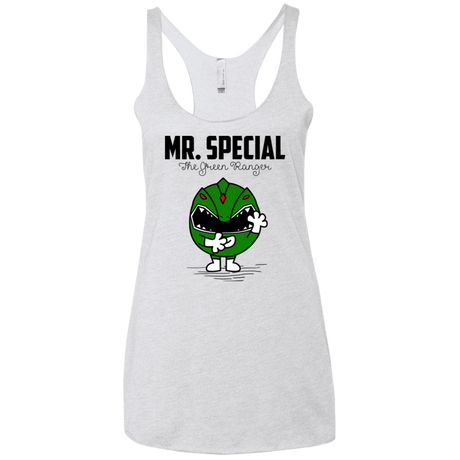 T-Shirts Heather White / X-Small Mr Special Women's Triblend Racerback Tank