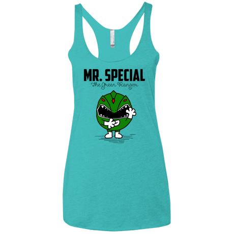 T-Shirts Tahiti Blue / X-Small Mr Special Women's Triblend Racerback Tank