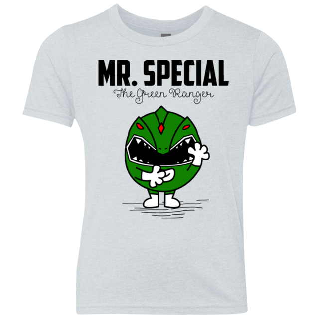 T-Shirts Heather White / YXS Mr Special Youth Triblend T-Shirt