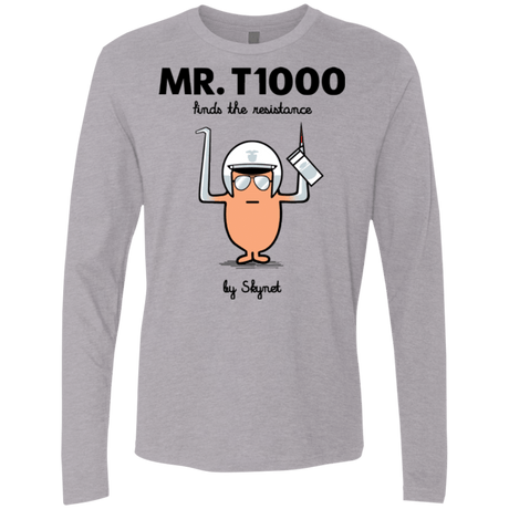 T-Shirts Heather Grey / Small Mr T1000 Men's Premium Long Sleeve