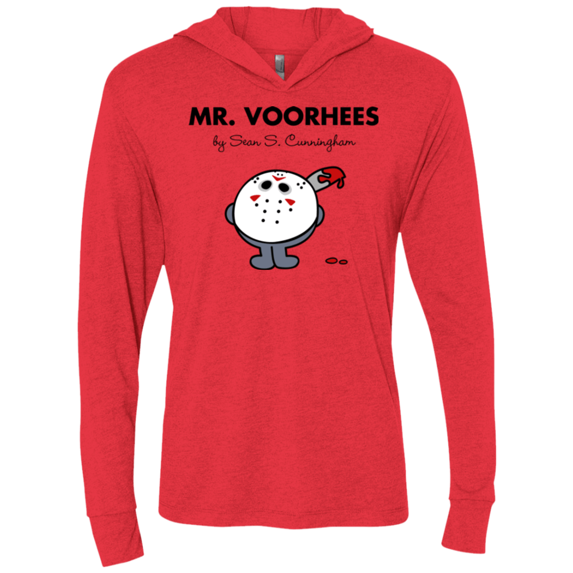 T-Shirts Vintage Red / X-Small Mr Voorhees Triblend Long Sleeve Hoodie Tee
