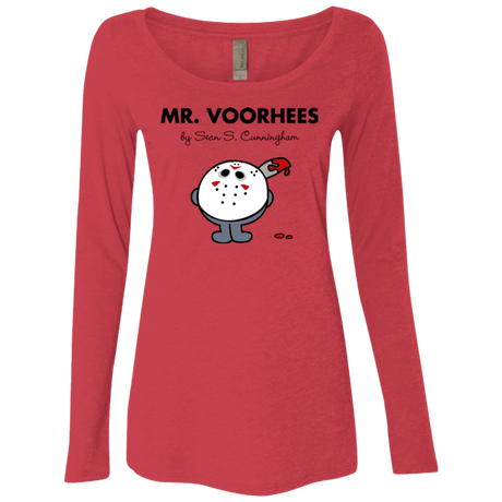 T-Shirts Vintage Red / Small Mr Voorhees Women's Triblend Long Sleeve Shirt