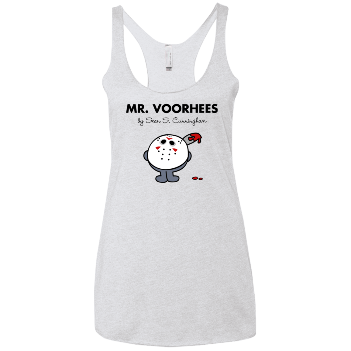 T-Shirts Heather White / X-Small Mr Voorhees Women's Triblend Racerback Tank