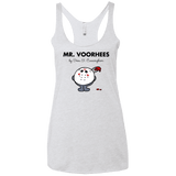 T-Shirts Heather White / X-Small Mr Voorhees Women's Triblend Racerback Tank
