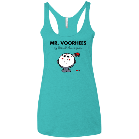 T-Shirts Tahiti Blue / X-Small Mr Voorhees Women's Triblend Racerback Tank