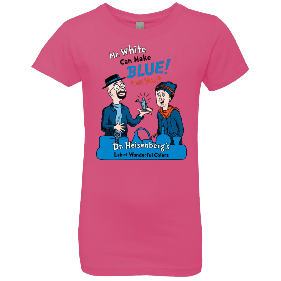 T-Shirts Hot Pink / YXS Mr White Girls Premium T-Shirt
