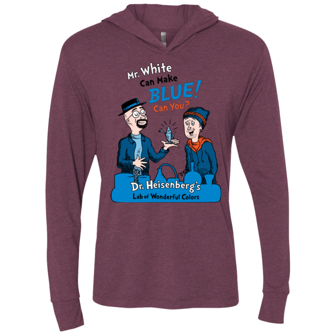 T-Shirts Mr White Triblend Long Sleeve Hoodie Tee