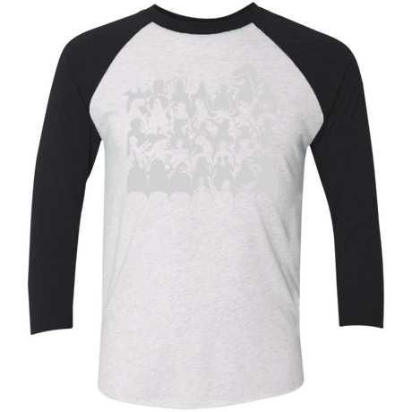 T-Shirts Heather White/Vintage Black / X-Small MST3K Men's Triblend 3/4 Sleeve