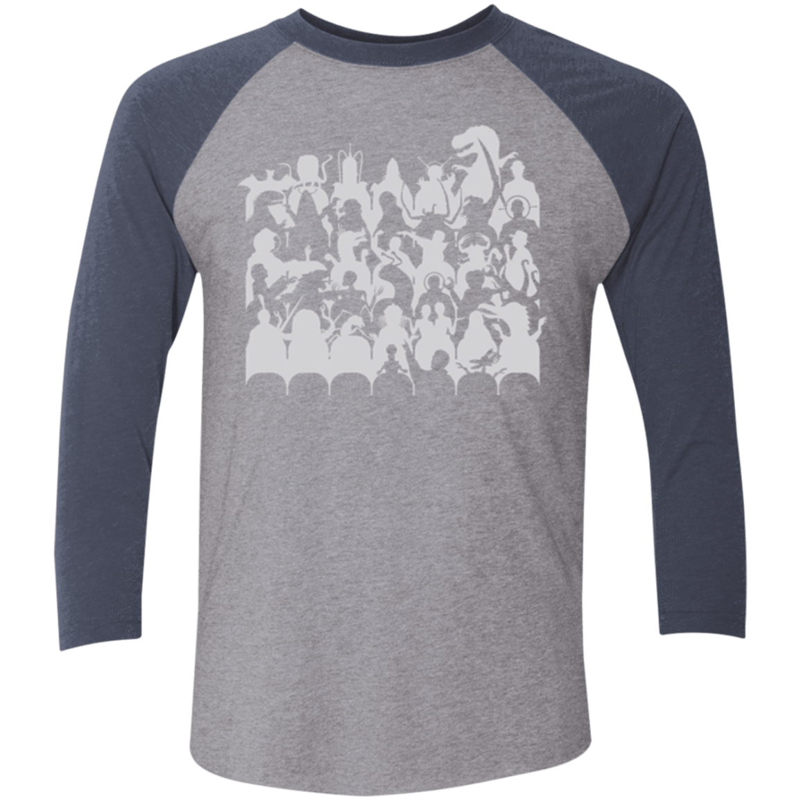 T-Shirts Premium Heather/ Vintage Navy / X-Small MST3K Men's Triblend 3/4 Sleeve