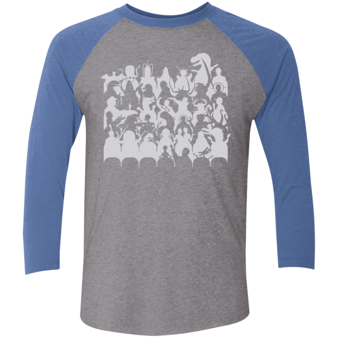T-Shirts Premium Heather/ Vintage Royal / X-Small MST3K Men's Triblend 3/4 Sleeve