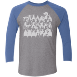 T-Shirts Premium Heather/ Vintage Royal / X-Small MST3K Men's Triblend 3/4 Sleeve