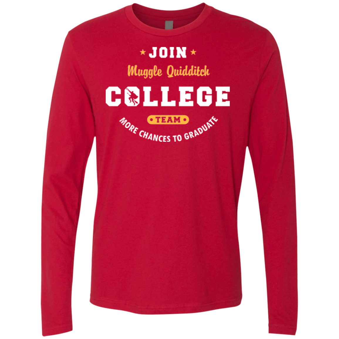 T-Shirts Red / Small Muggle Quidditch Men's Premium Long Sleeve