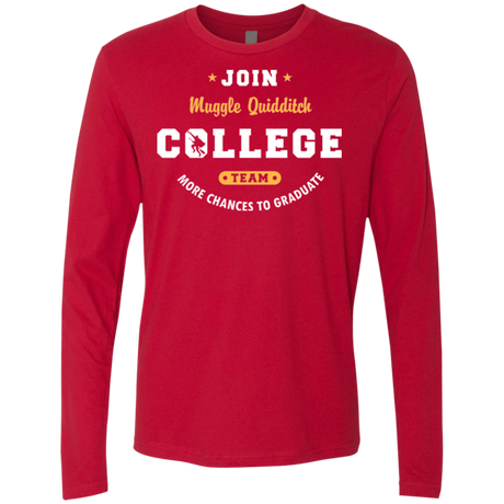 T-Shirts Red / Small Muggle Quidditch Men's Premium Long Sleeve