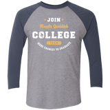 T-Shirts Premium Heather/ Vintage Navy / X-Small Muggle Quidditch Men's Triblend 3/4 Sleeve