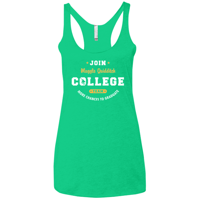 T-Shirts Envy / X-Small Muggle Quidditch Women's Triblend Racerback Tank