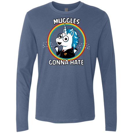 T-Shirts Indigo / Small Muggles Gonna Hate Men's Premium Long Sleeve