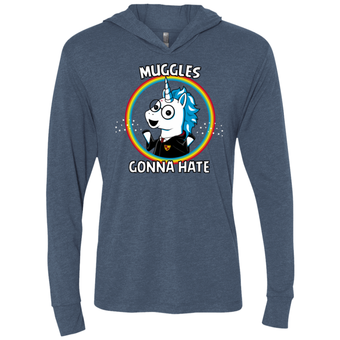 T-Shirts Indigo / X-Small Muggles Gonna Hate Triblend Long Sleeve Hoodie Tee
