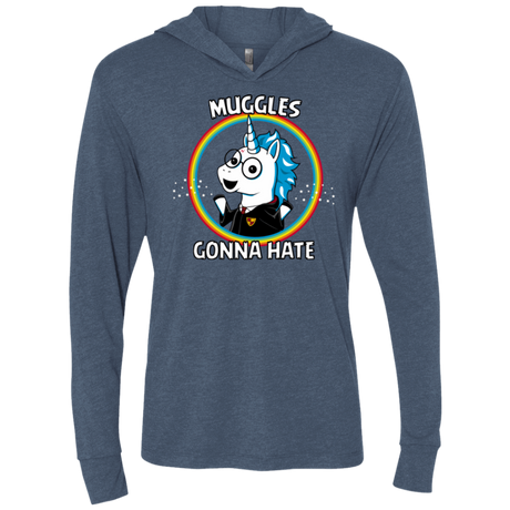 T-Shirts Indigo / X-Small Muggles Gonna Hate Triblend Long Sleeve Hoodie Tee