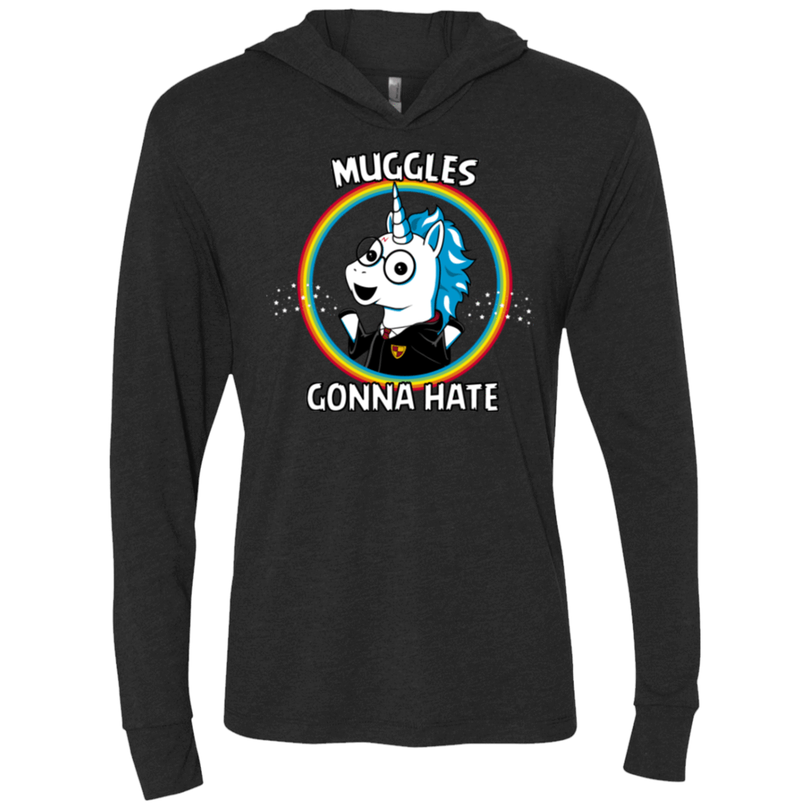 T-Shirts Vintage Black / X-Small Muggles Gonna Hate Triblend Long Sleeve Hoodie Tee