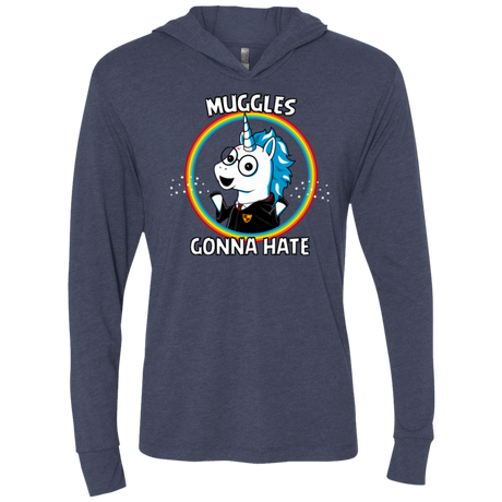 T-Shirts Vintage Navy / X-Small Muggles Gonna Hate Triblend Long Sleeve Hoodie Tee
