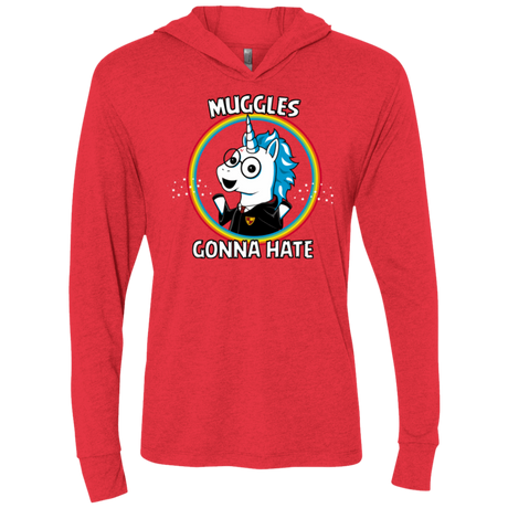T-Shirts Vintage Red / X-Small Muggles Gonna Hate Triblend Long Sleeve Hoodie Tee