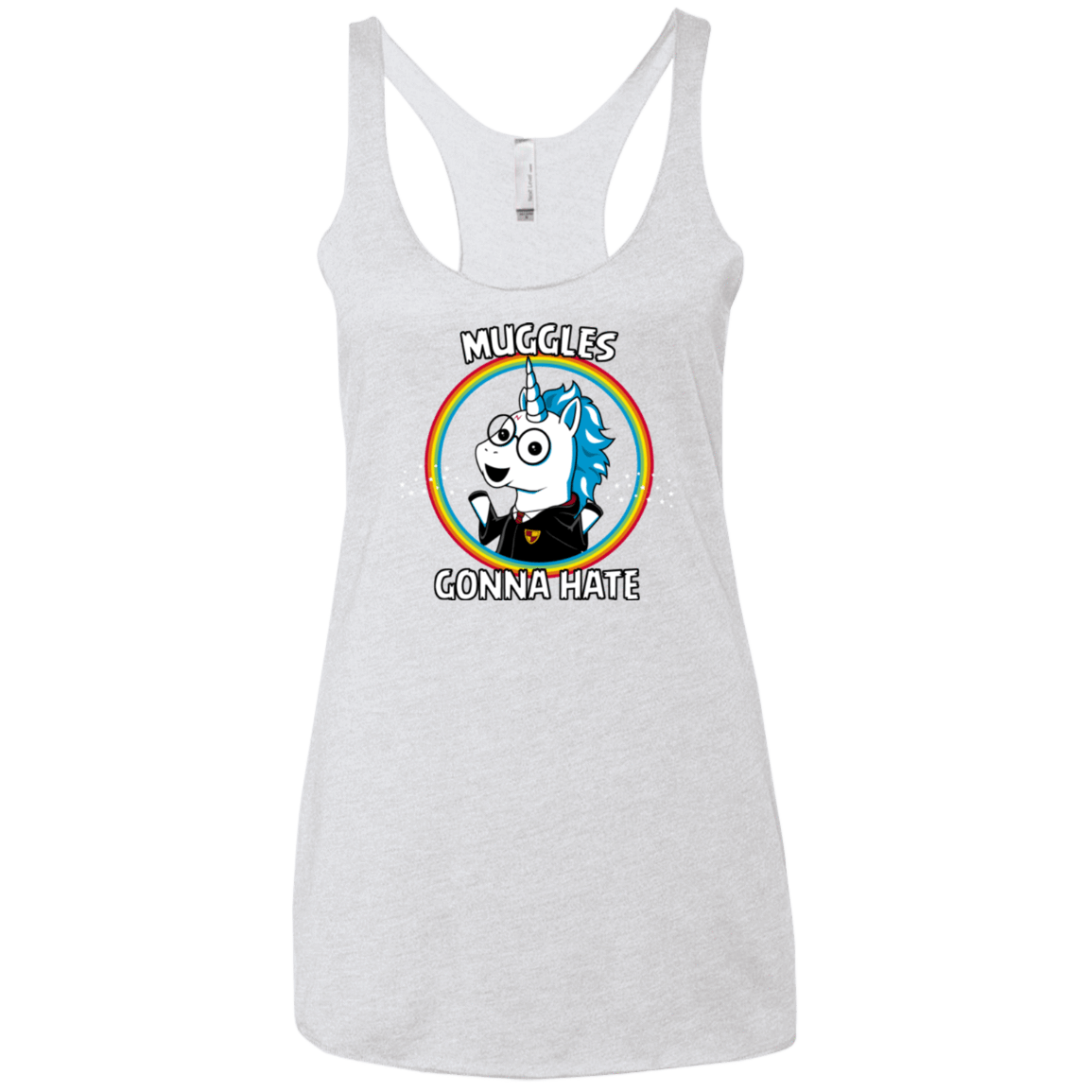 T-Shirts Heather White / X-Small Muggles Gonna Hate Women's Triblend Racerback Tank