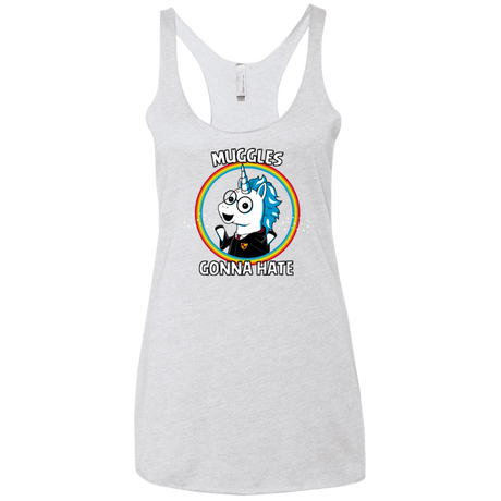 T-Shirts Heather White / X-Small Muggles Gonna Hate Women's Triblend Racerback Tank