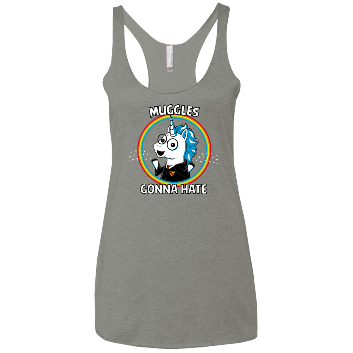 T-Shirts Venetian Grey / X-Small Muggles Gonna Hate Women's Triblend Racerback Tank