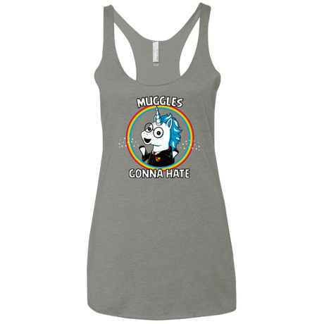 T-Shirts Venetian Grey / X-Small Muggles Gonna Hate Women's Triblend Racerback Tank