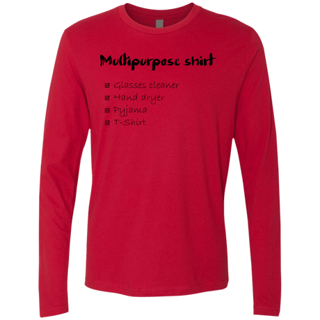 T-Shirts Red / Small Multipurpose Shirt Men's Premium Long Sleeve