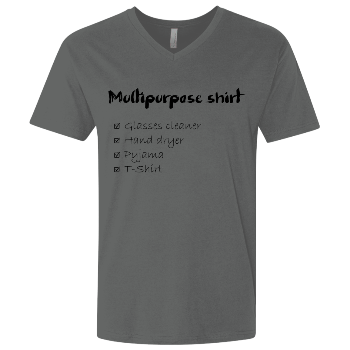 T-Shirts Heavy Metal / X-Small Multipurpose Shirt Men's Premium V-Neck