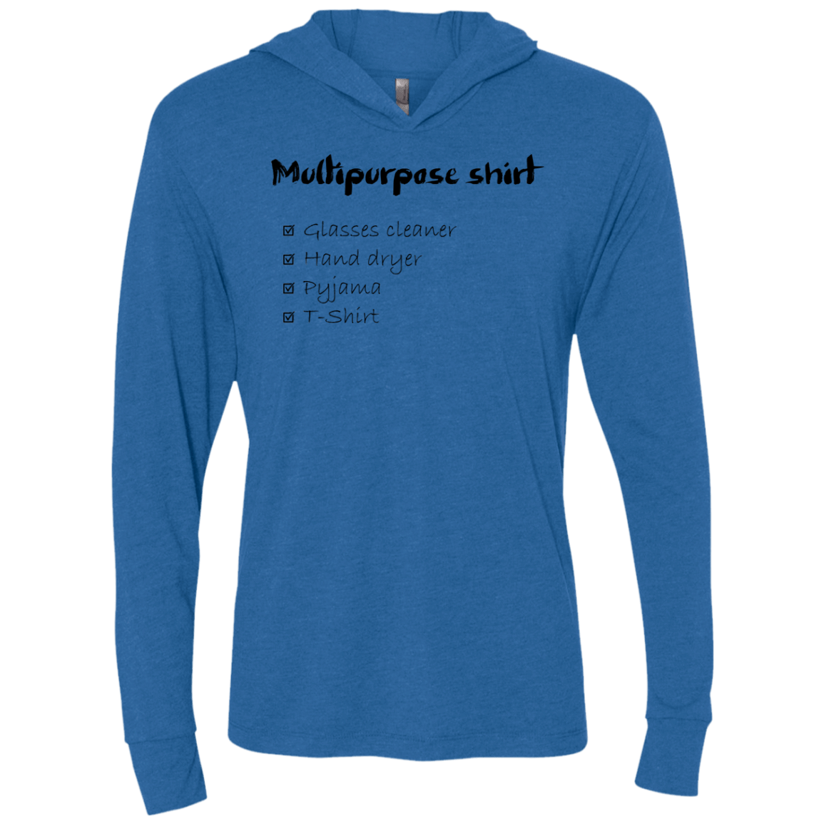 T-Shirts Vintage Royal / X-Small Multipurpose Shirt Triblend Long Sleeve Hoodie Tee