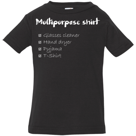 T-Shirts Black / 6 Months Multipurpose Shirt White ink Infant Premium T-Shirt