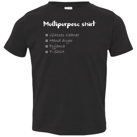 T-Shirts Black / 2T Multipurpose Shirt White ink Toddler Premium T-Shirt