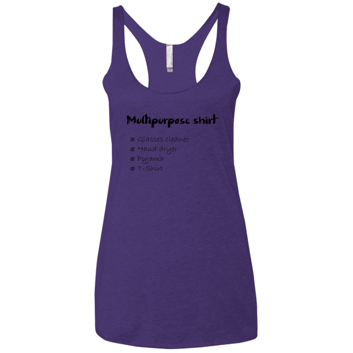T-Shirts Purple / X-Small Multipurpose Shirt Women's Triblend Racerback Tank