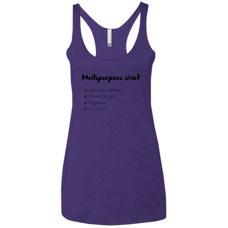 T-Shirts Purple / X-Small Multipurpose Shirt Women's Triblend Racerback Tank