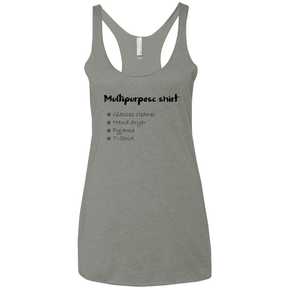 T-Shirts Venetian Grey / X-Small Multipurpose Shirt Women's Triblend Racerback Tank